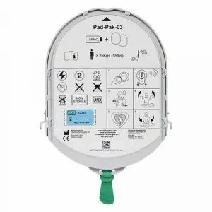 where should defibrillator pads be placed