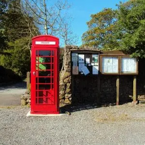 Priddy Phonebox with a HeartSafe Defibrillator Cabinet